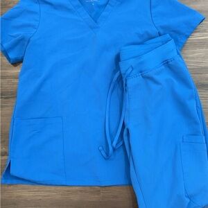 Mandala Royal Blue Scrub Set